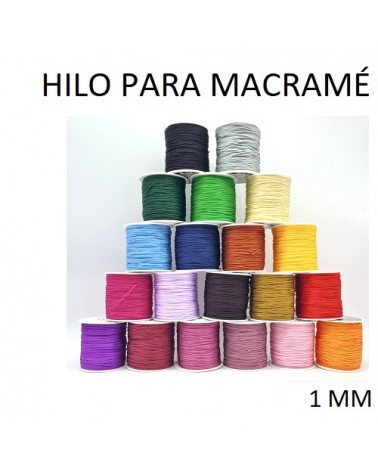 Hilo para macramé nylon grosor 1 mm (1metro).