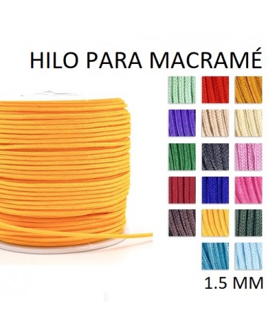 Hilo para macramé nylon grosor 1,5 mm (1metro).