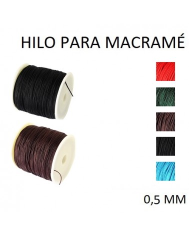 Hilo de nylon para macramé grosor 0,5 mm  (1metro).